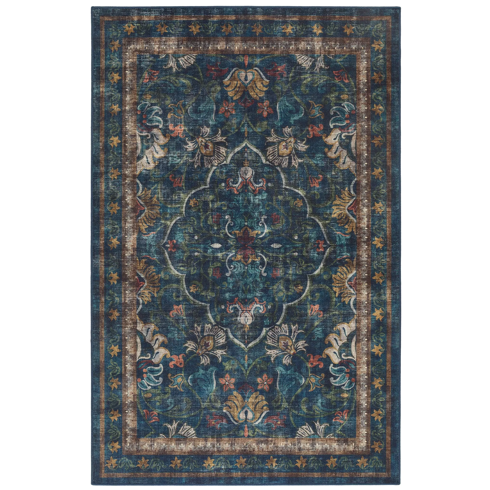 Midnight Paisley Eco-Washable Rug