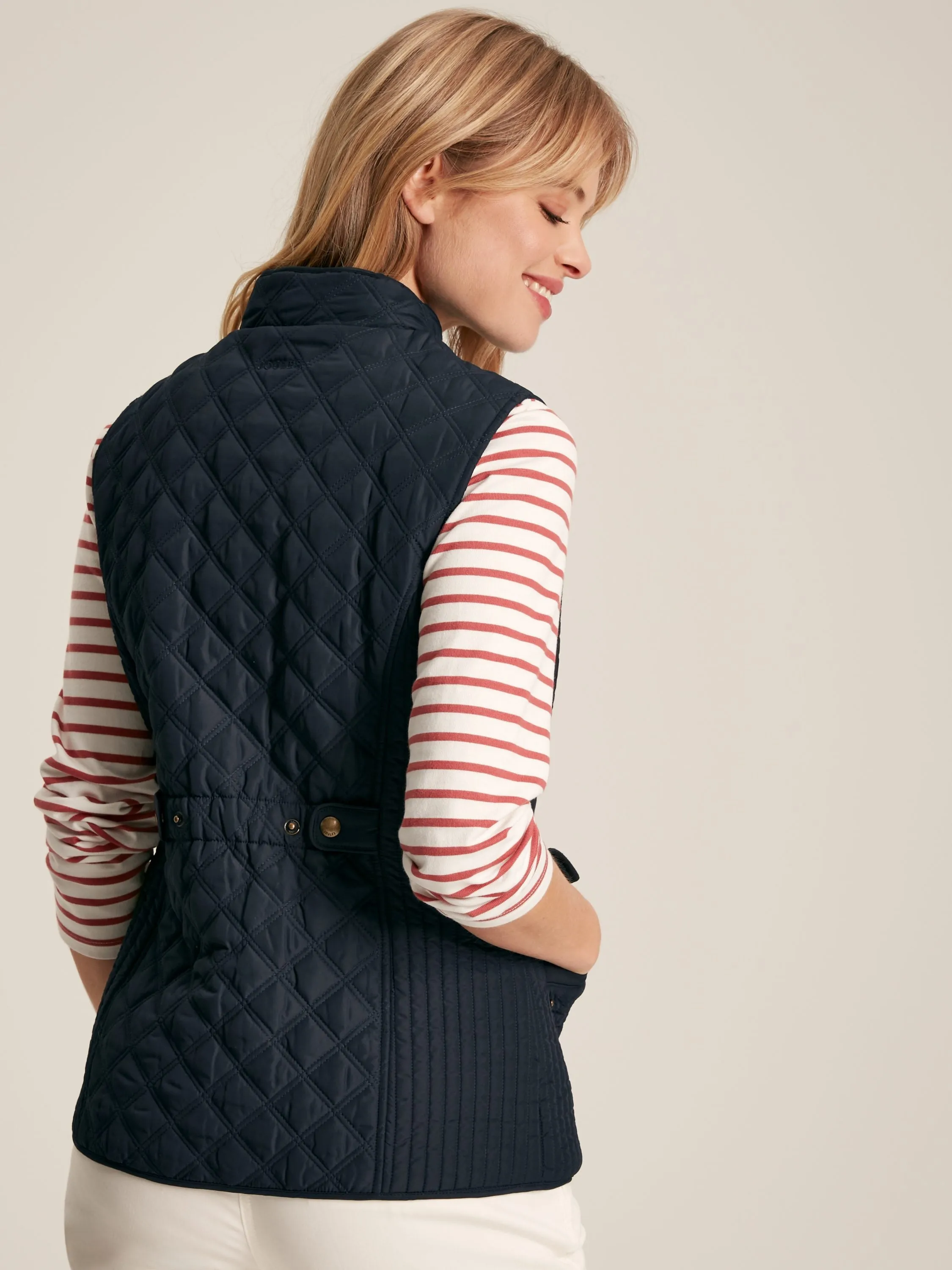 Minx Navy Blue Showerproof Diamond Quilted Gilet