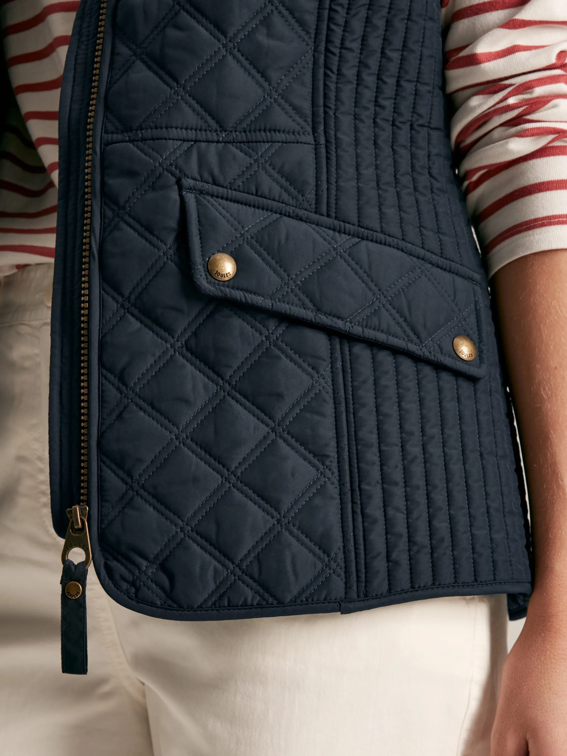 Minx Navy Blue Showerproof Diamond Quilted Gilet