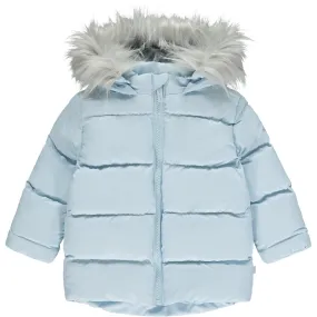 MITCH & SON - Niko Faux Fur Padded Jacket - Sky Blue