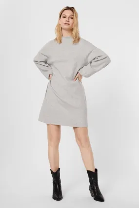 Nancy Midi Knit Dress - Light Grey Melange