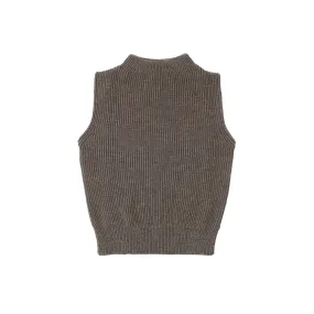 Navy Vest Natural Taupe