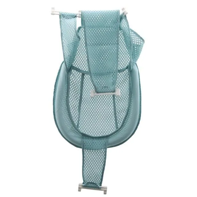 Non-Slip Bathtub Cushion Padded Seat with Safety Belts - Newborn Babies