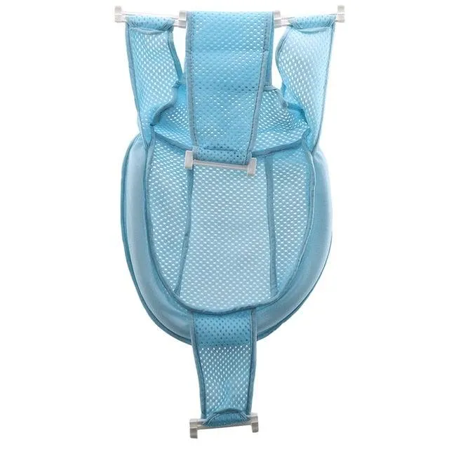 Non-Slip Bathtub Cushion Padded Seat with Safety Belts - Newborn Babies