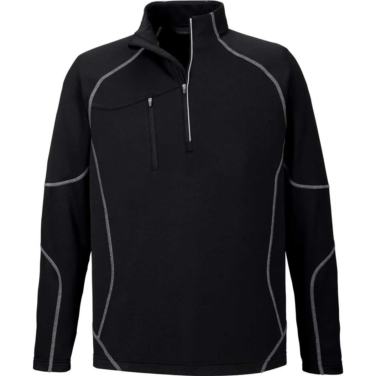 North End Men's Black Catalyst Performance Half-Zip