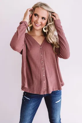 Peace, Love, And Lattes Crochet Top In Rustic Rose