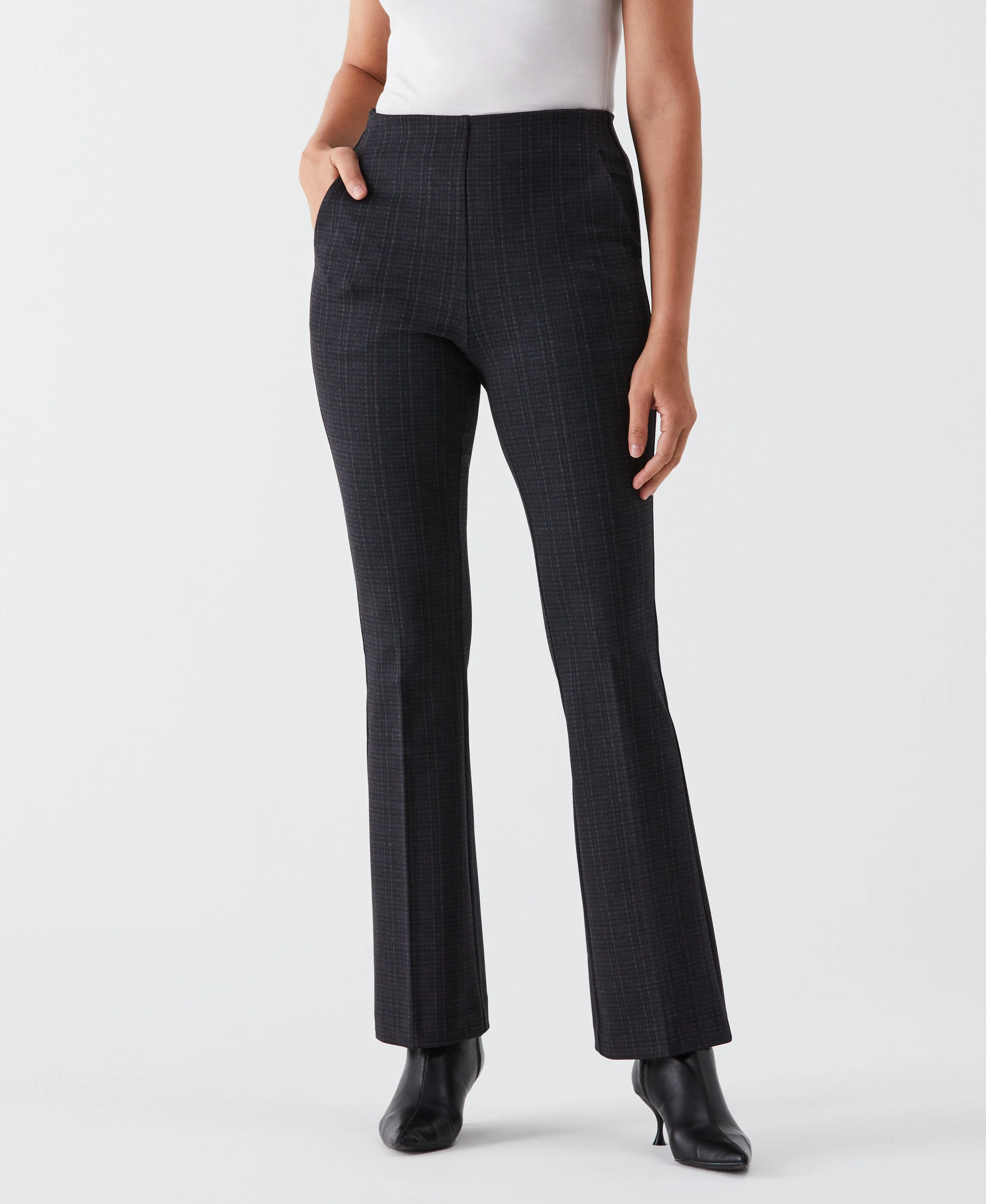 Petite Printed Modern Bootcut Ponte Pant