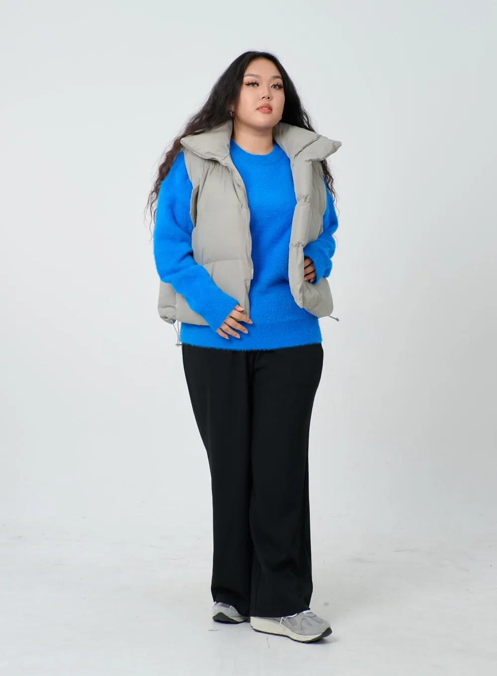 Plus Zipper Puffer Vest ID27