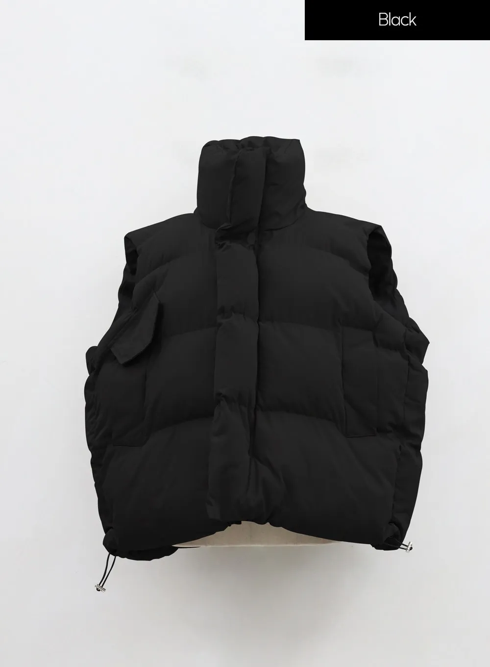 Plus Zipper Puffer Vest ID27