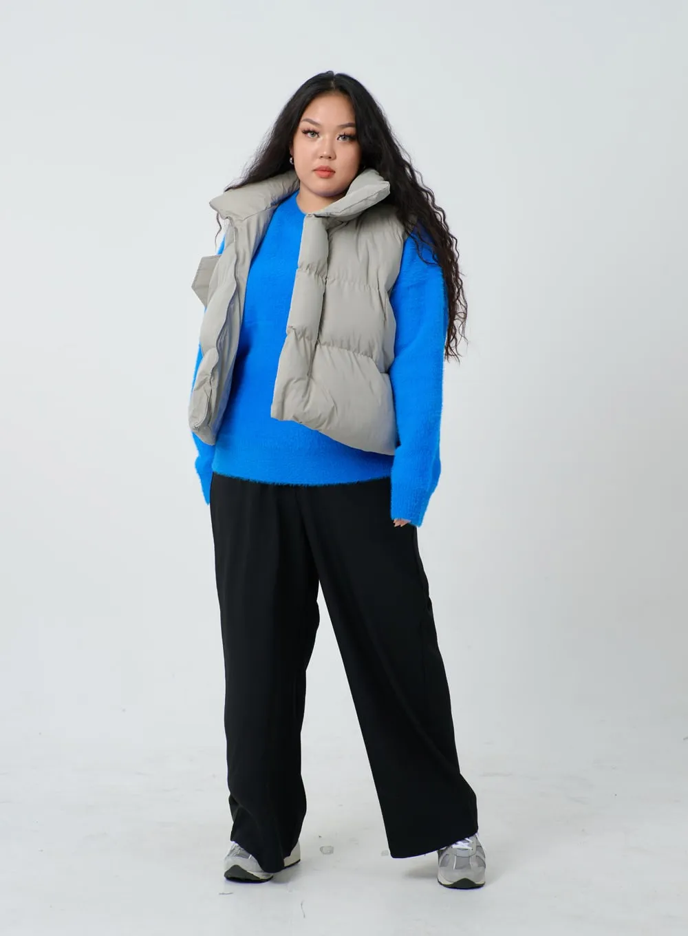 Plus Zipper Puffer Vest ID27