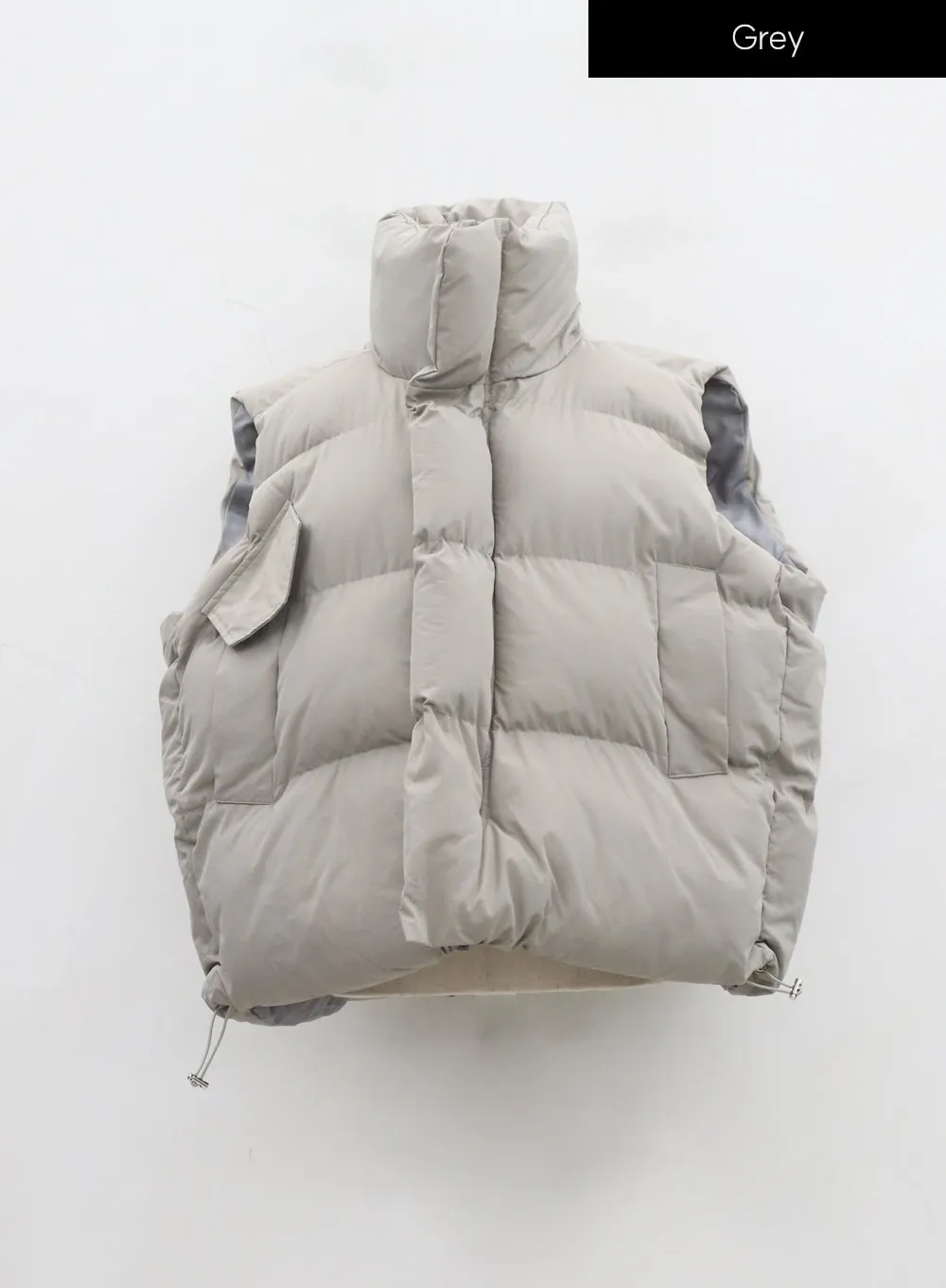 Plus Zipper Puffer Vest ID27