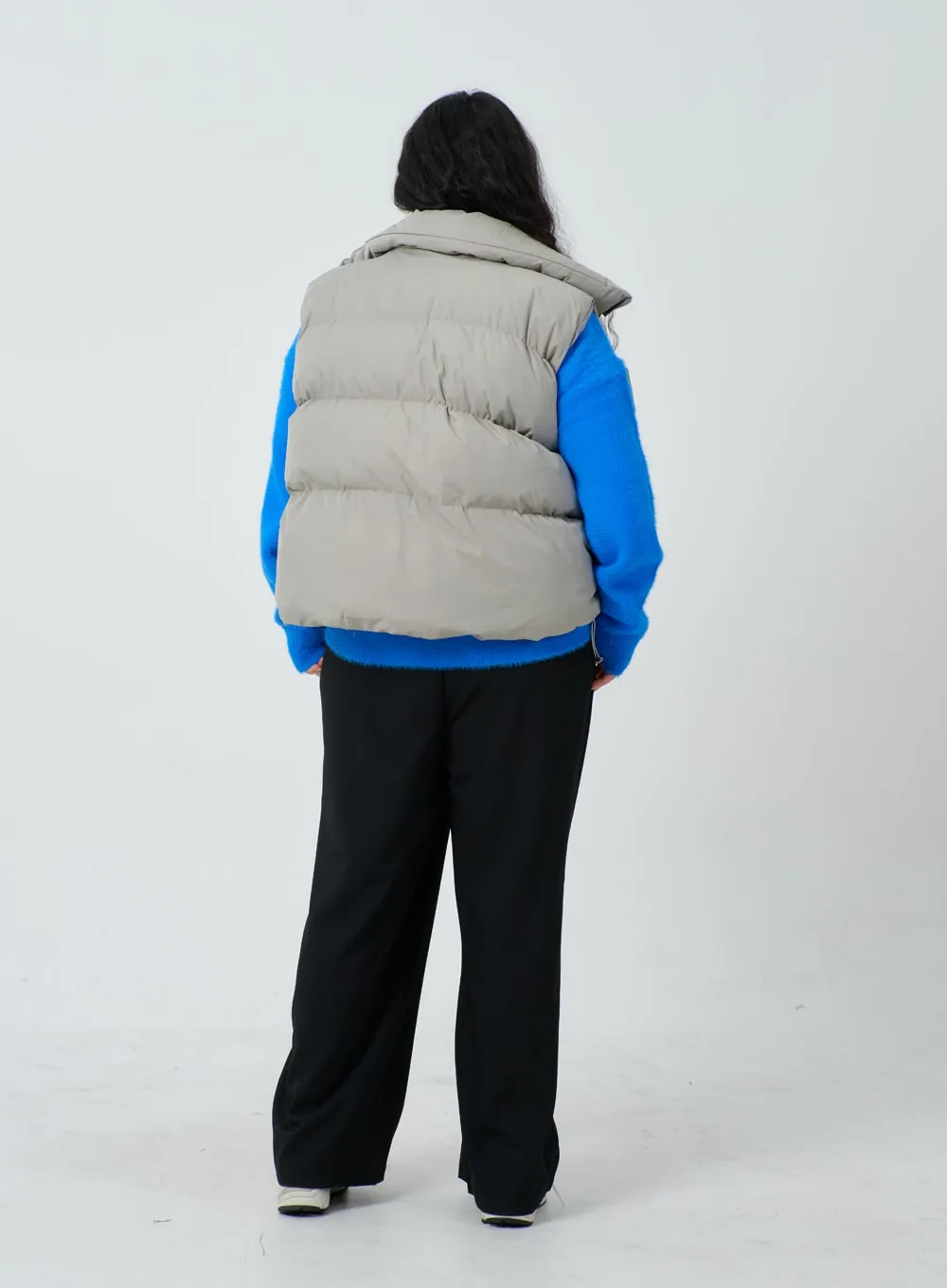 Plus Zipper Puffer Vest ID27