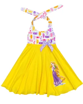 Princess Rapunzel Tangled Birthday Costume Dress