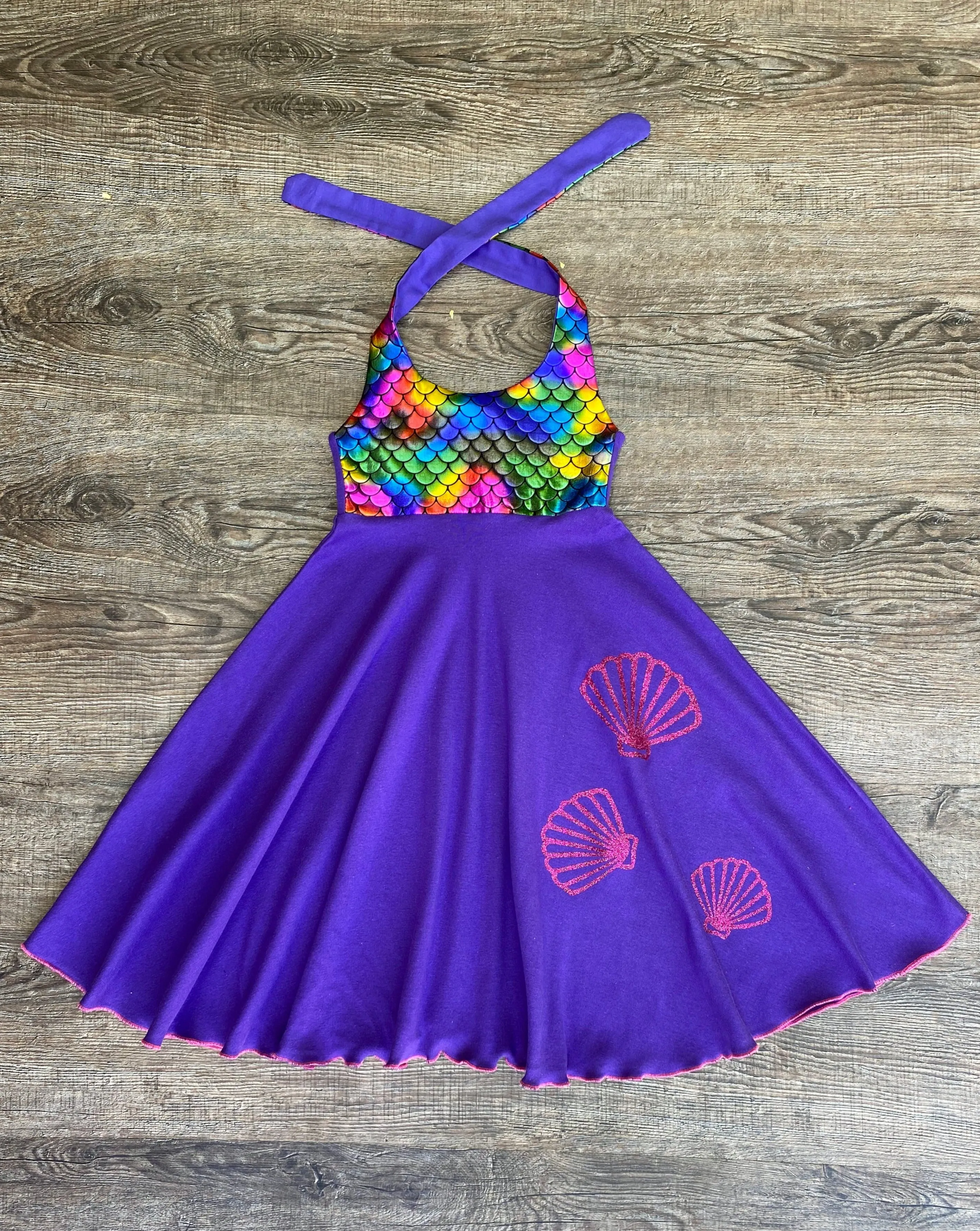 Purple Mermaid Seashell Dress