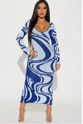 "BLUE HAZE" MAXI DRESS