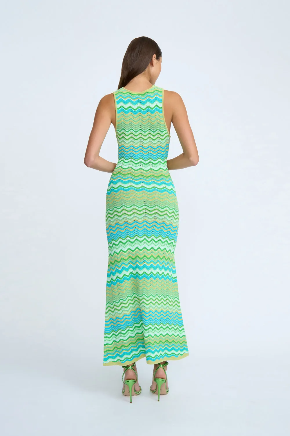 Rayne Ripple Stripe Knit Dress | Final Sale - Green Multi