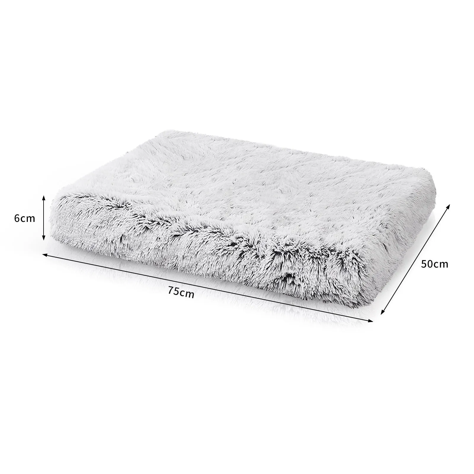 Rectangle Pet Dog Comfort Bed Plush Comfortable Removable Washable Kennel L