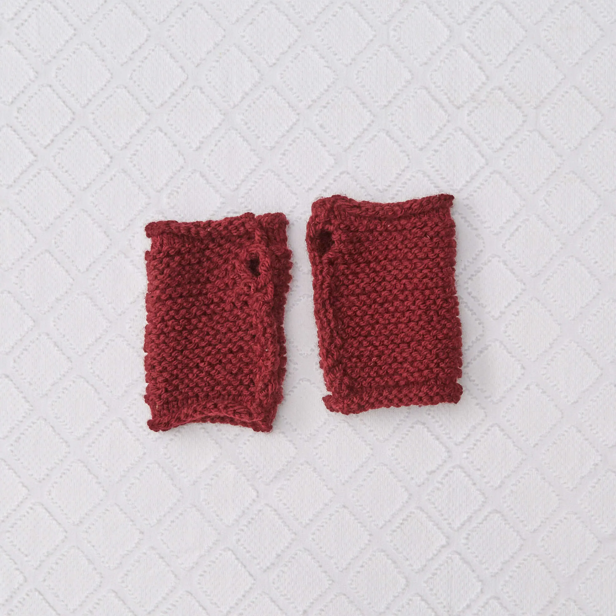 Red Heart Simple Knit Fingerless Mitts