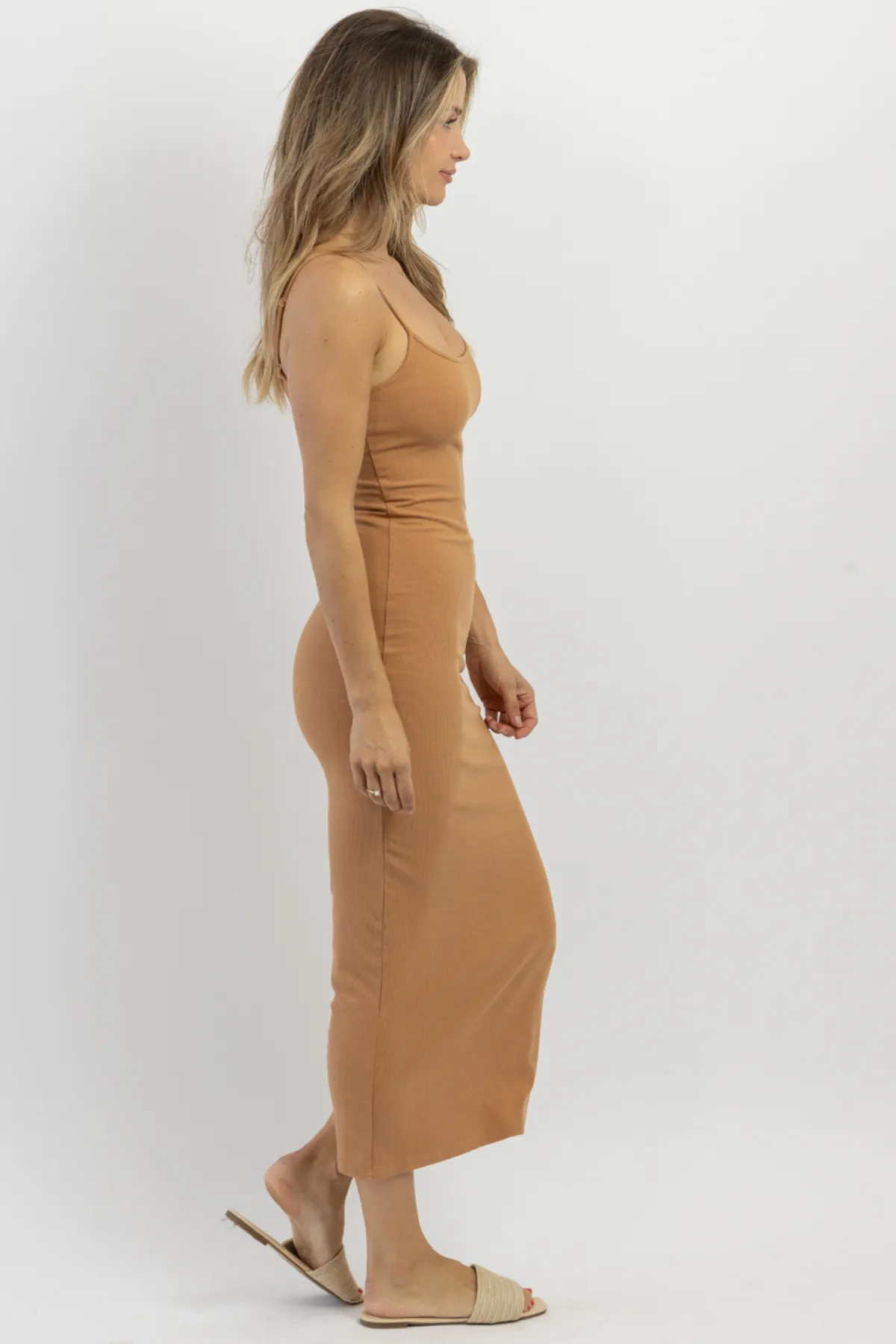 SAND   SURF SIMPLE CAMEL MIDI DRESS *BACK IN STOCK*