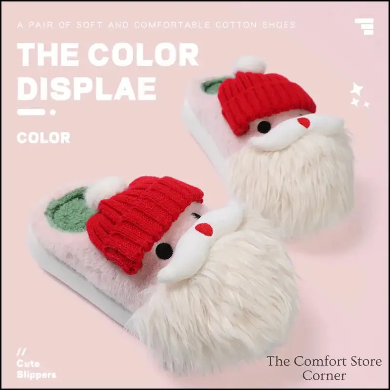 Santa Claus Design Comfortable Christmas Slippers