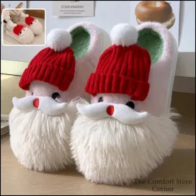 Santa Claus Design Comfortable Christmas Slippers