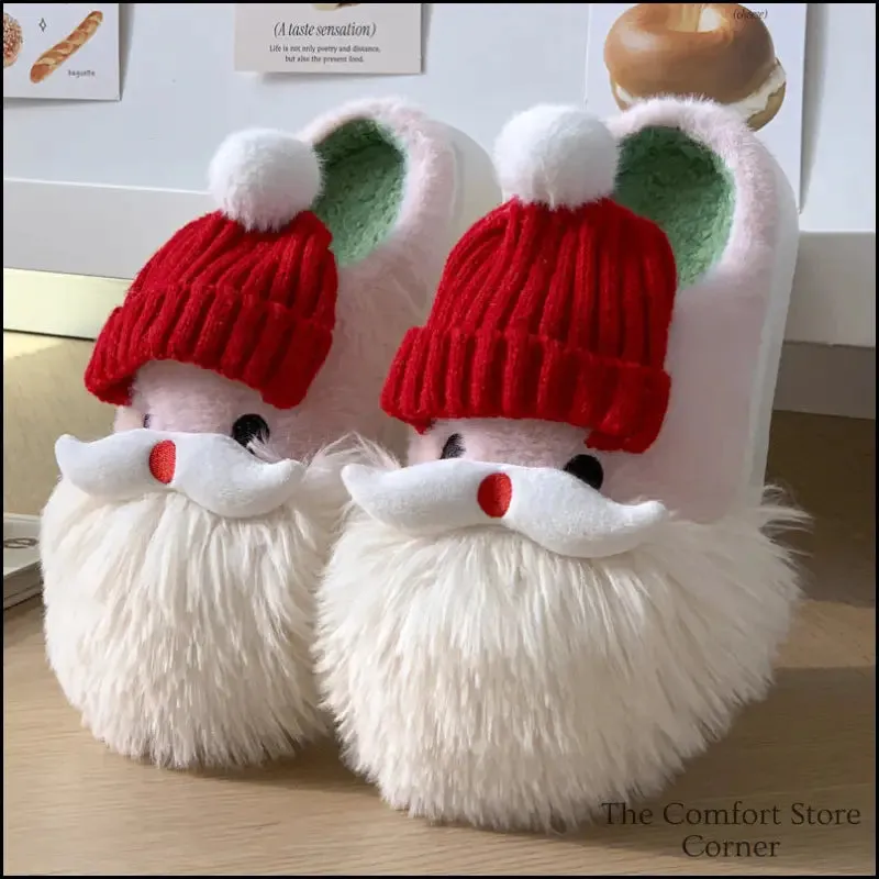 Santa Claus Design Comfortable Christmas Slippers