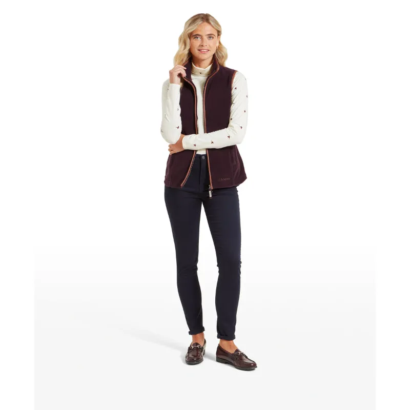 Schoffel Ladies Lyndon Fleece Gilet - Port