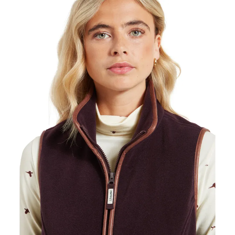 Schoffel Ladies Lyndon Fleece Gilet - Port