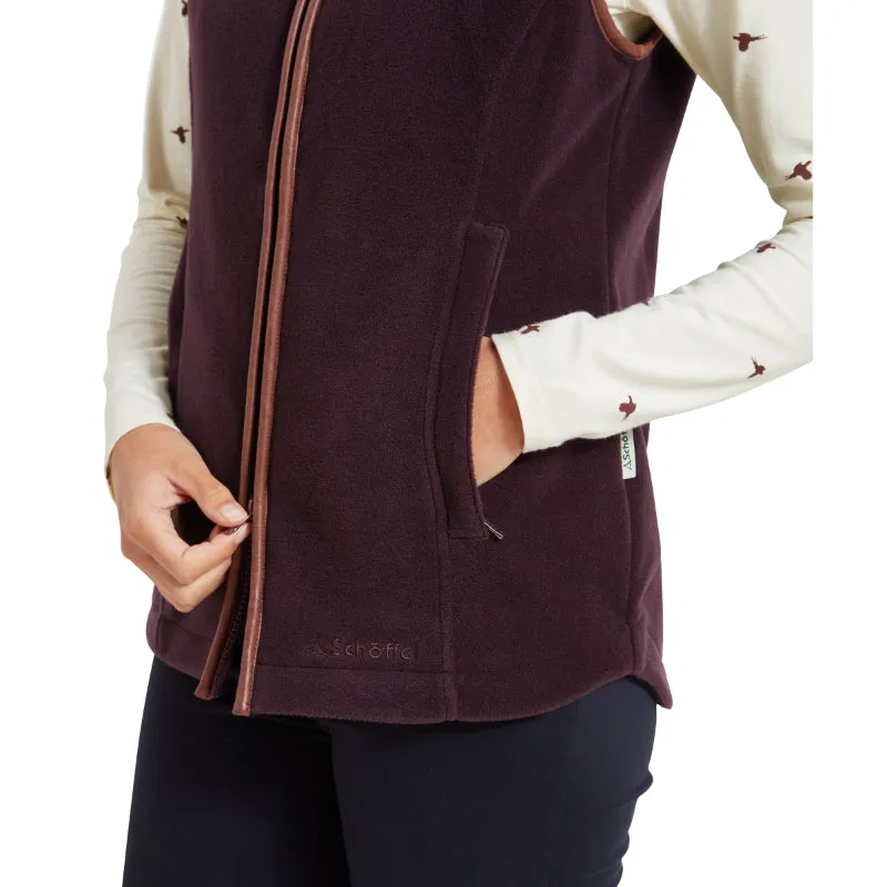 Schoffel Ladies Lyndon Fleece Gilet - Port