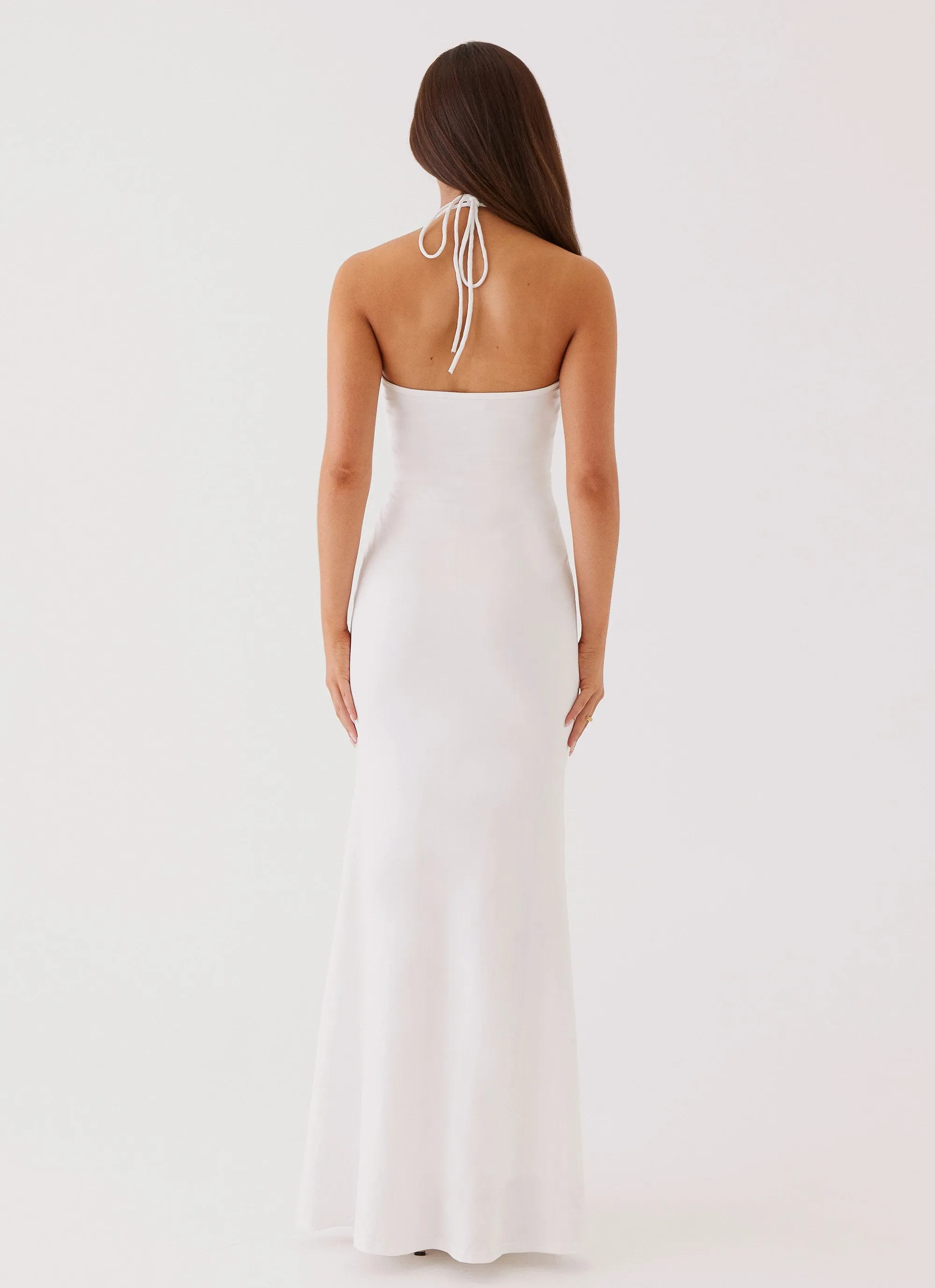 Serina Ruffle Maxi Dress - White