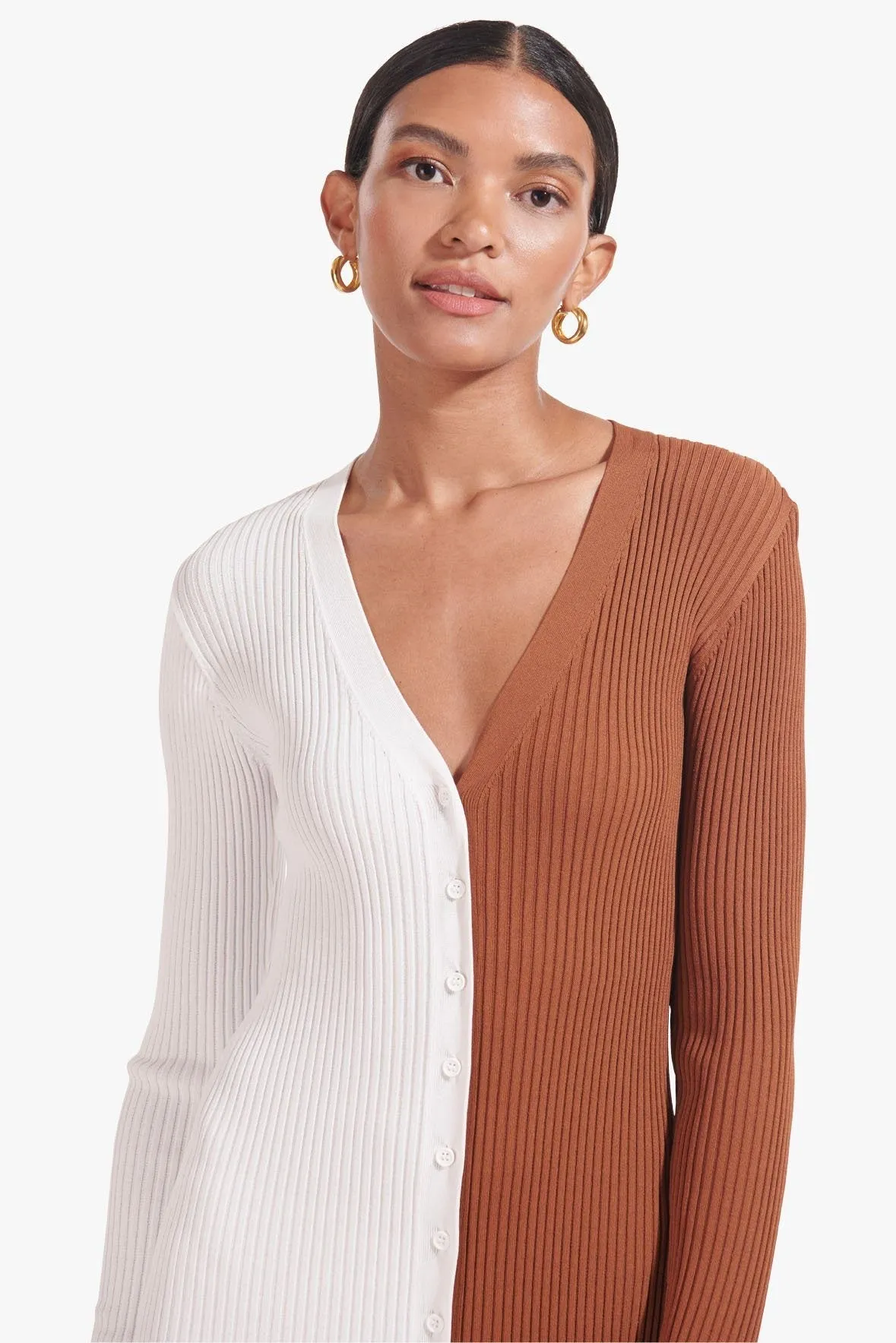 SHOKO SWEATER | TAN WHITE