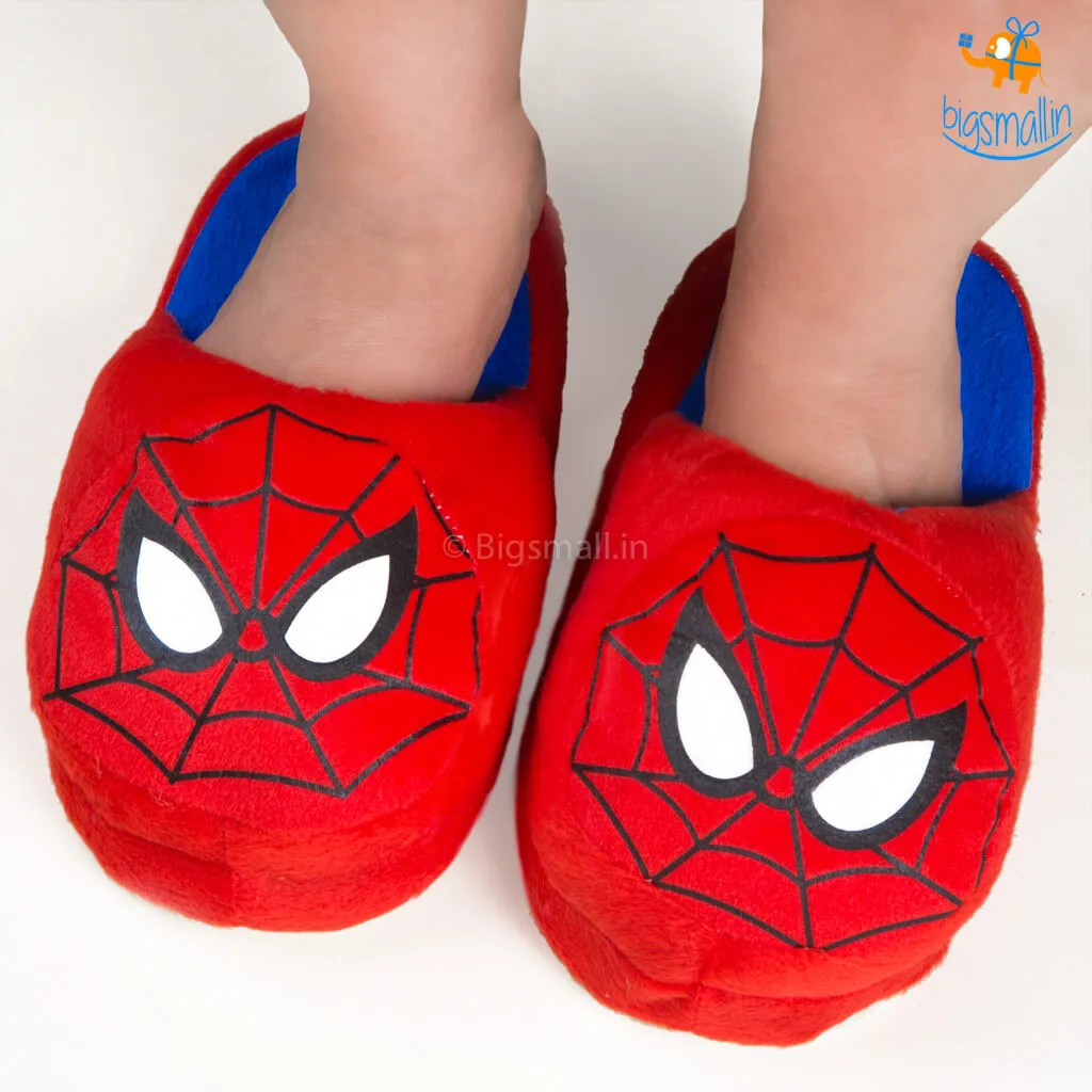 Spidey Chibi Plush Slippers (Size: Up to UK 3 - 6)