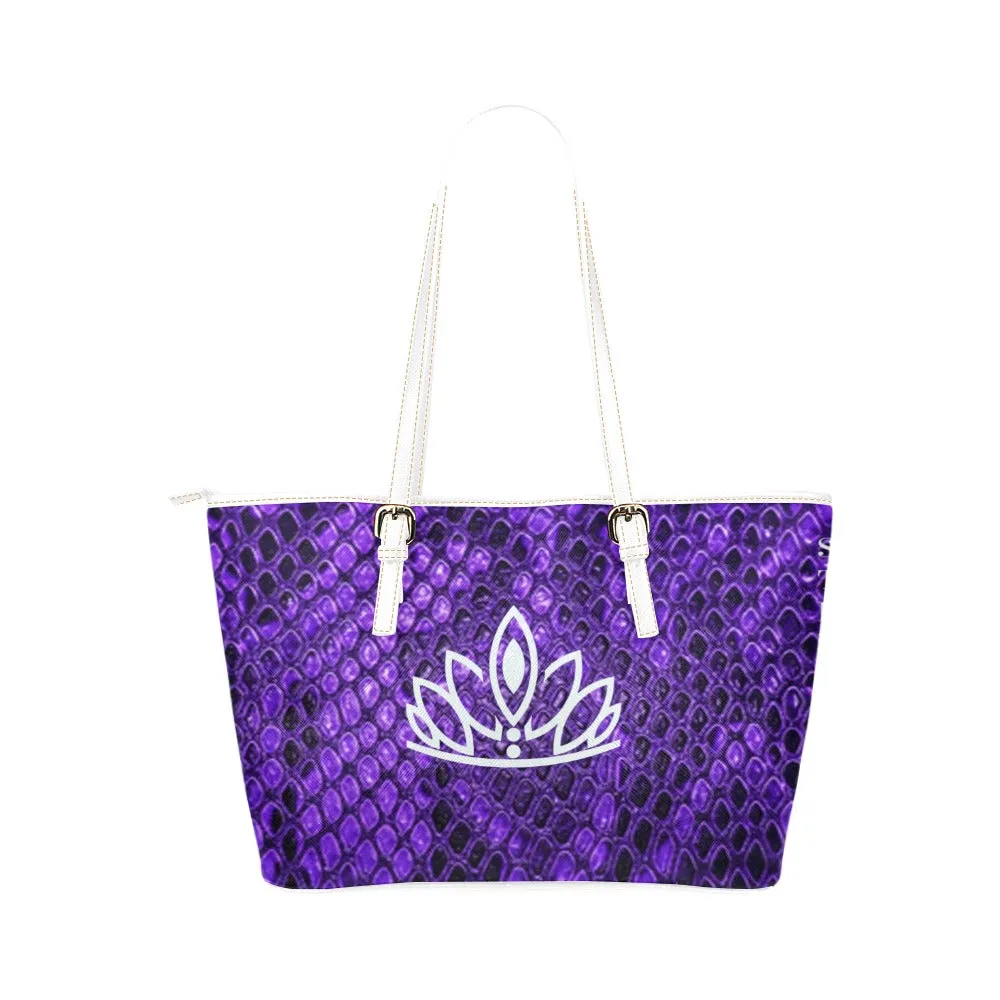 STILE CAPO QUEEN PU&WHT TOTE BAG.