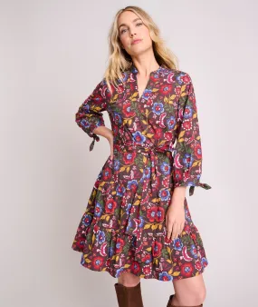 Stretch Cotton Tapestry Print Alana Dress