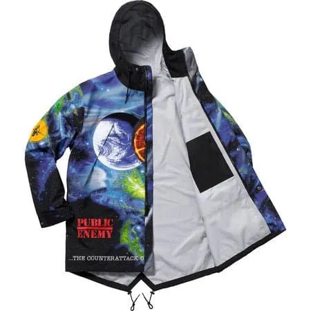 Supreme UNDERCOVER/Public Enemy Taped Seam Parka Multi