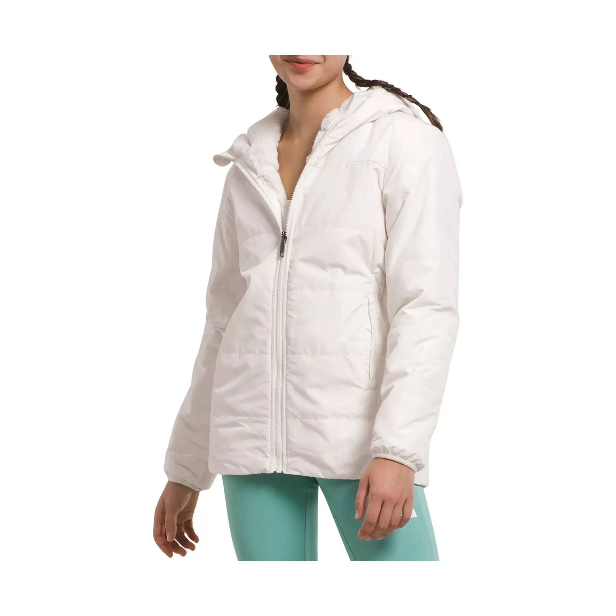 The North Face Kids' Reversible Mossbud Parka - Gardenia White