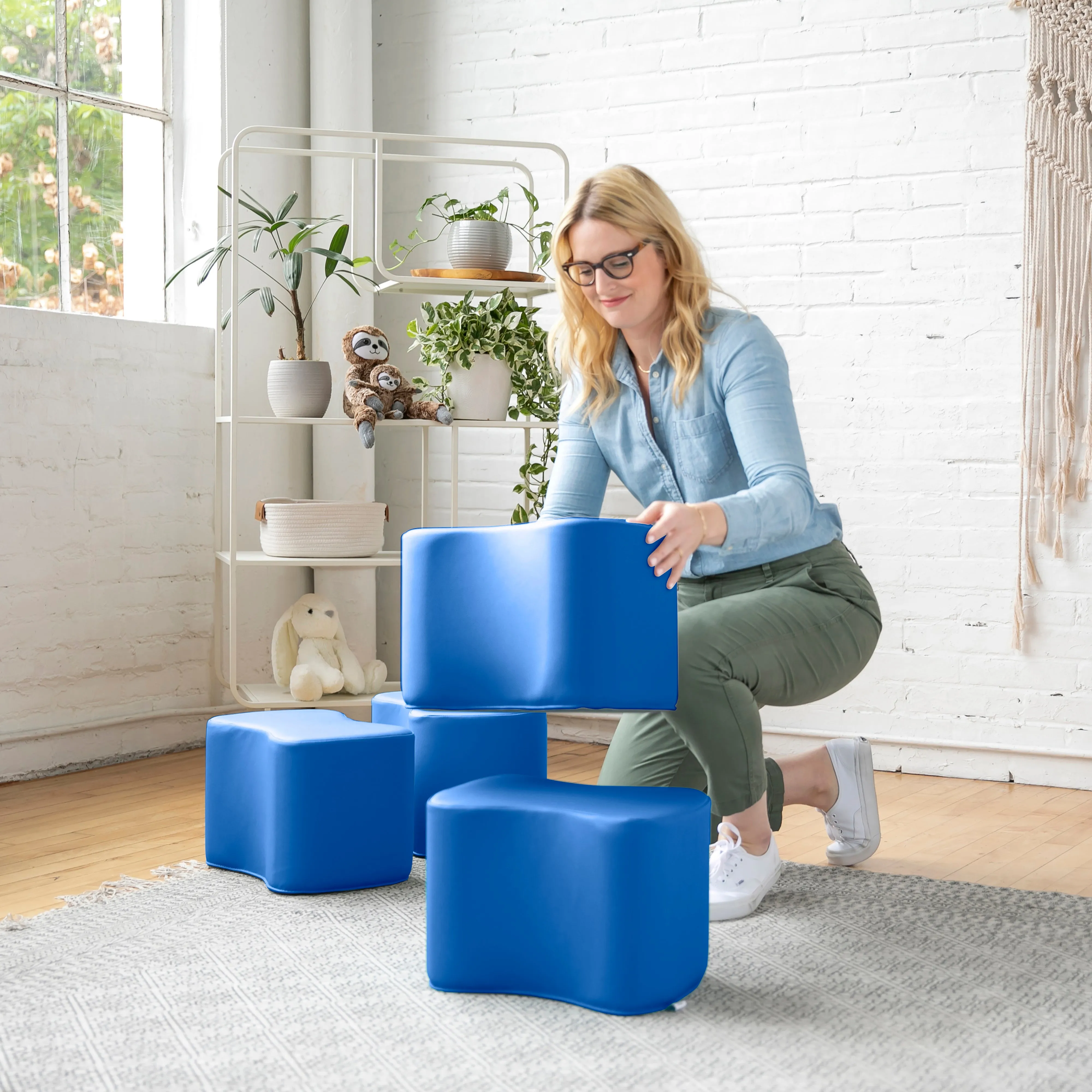 Toddler Modular Stool Set, Flexible Seating, 2-Pack