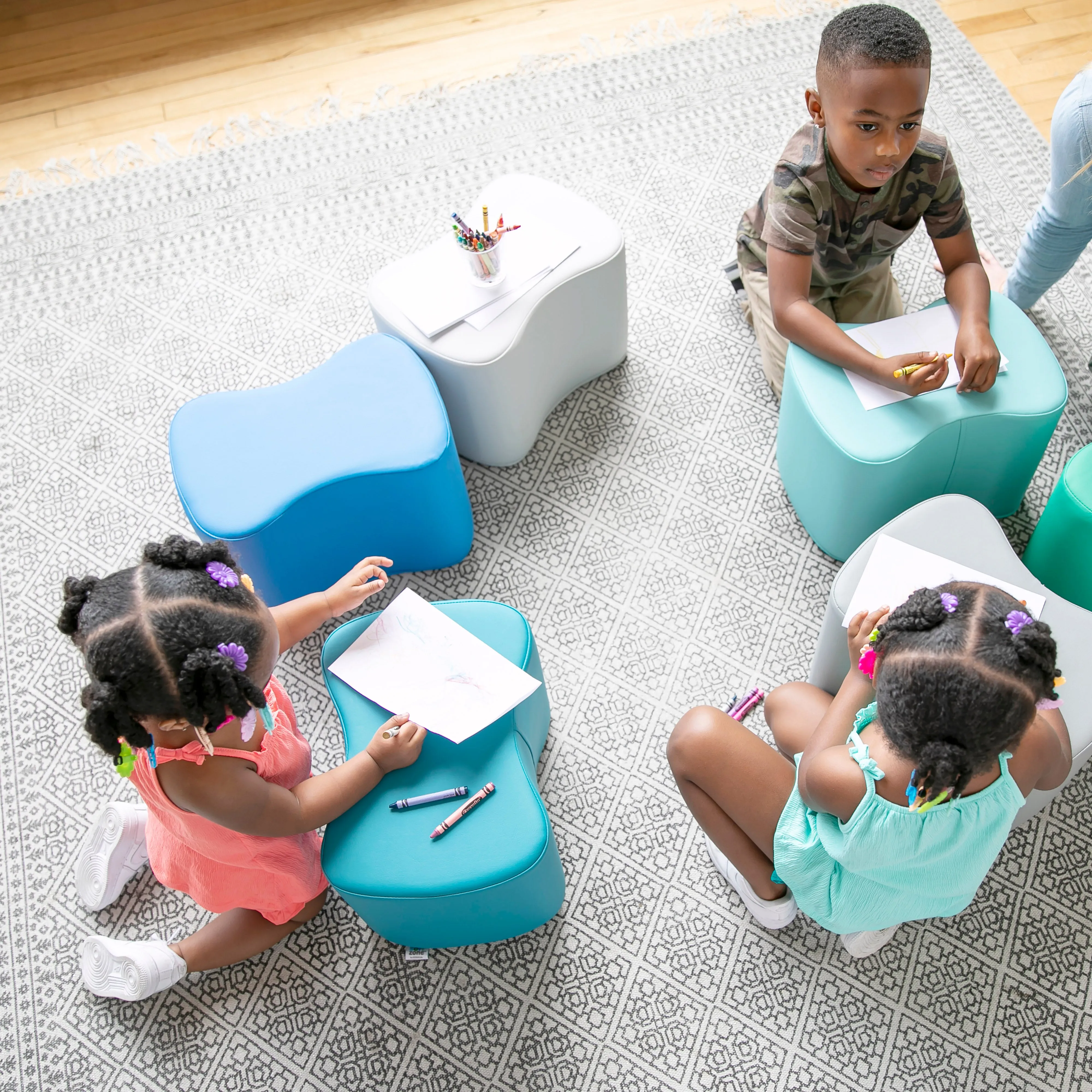 Toddler Modular Stool Set, Flexible Seating, 6-Piece