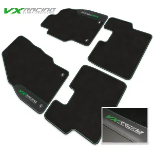 Vauxhall Corsa D Car Mats (Front & Rear Set) with Premium Carpet & OEM Leatherette, Fits MY07 to MY14