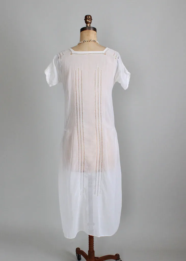 Vintage 1920s Summer Cotton Lawn Dress