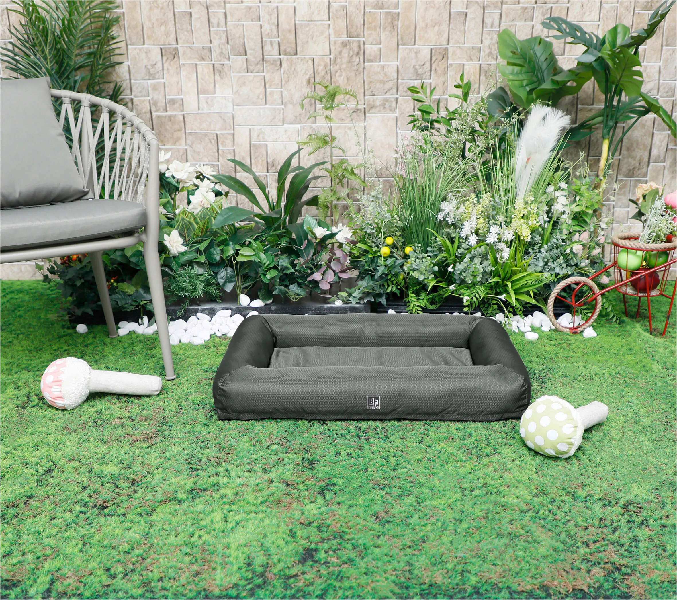 Waterproof Dog Bed with Cooling Gel Infused Memory Foam