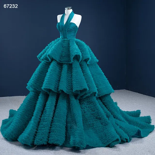 Women Classic Teal Blue formal Dress