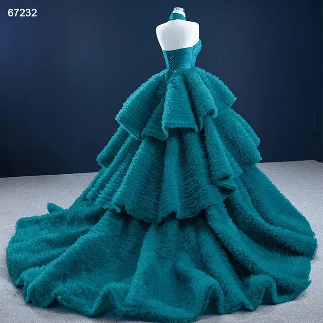 Women Classic Teal Blue formal Dress