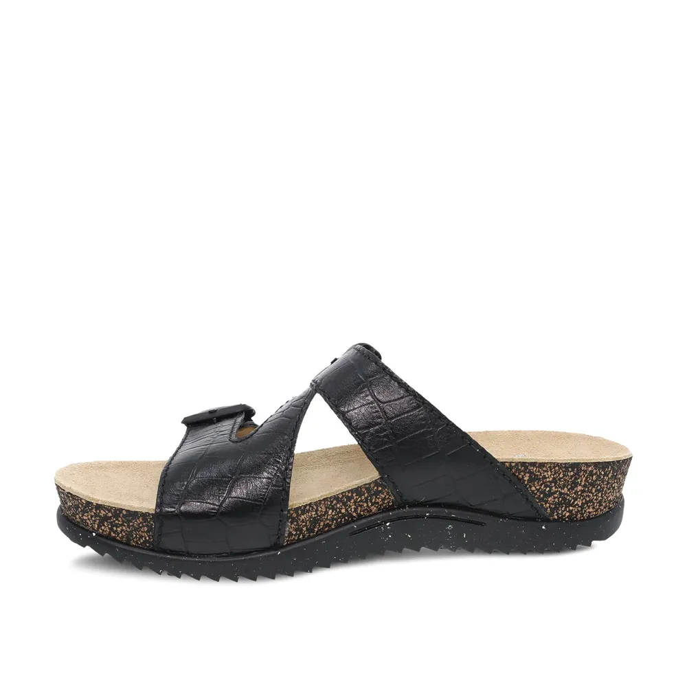 Women's Dansko Dayna Color: Black Croc Sandal