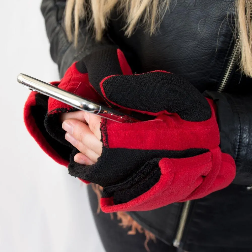 Women’s Fleece Stretch Flip-Top Mittens