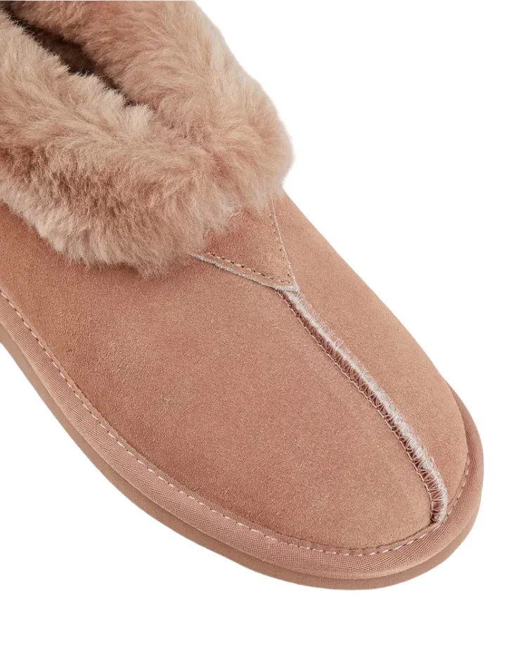 Womens Hush Puppies Lazy Slippers Warm Winter Slip On Shoes Winter Blush