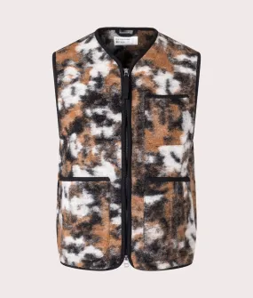 Ylang Flower Fleece Zip Through Gilet