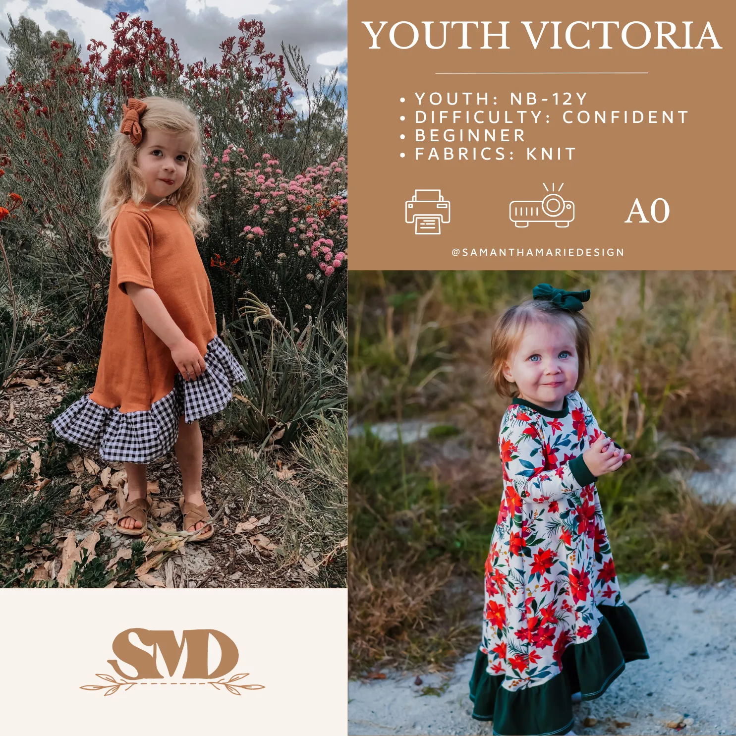 Youth Victoria Dress and Top Digital Sewing Pattern Sizes NB-12Y