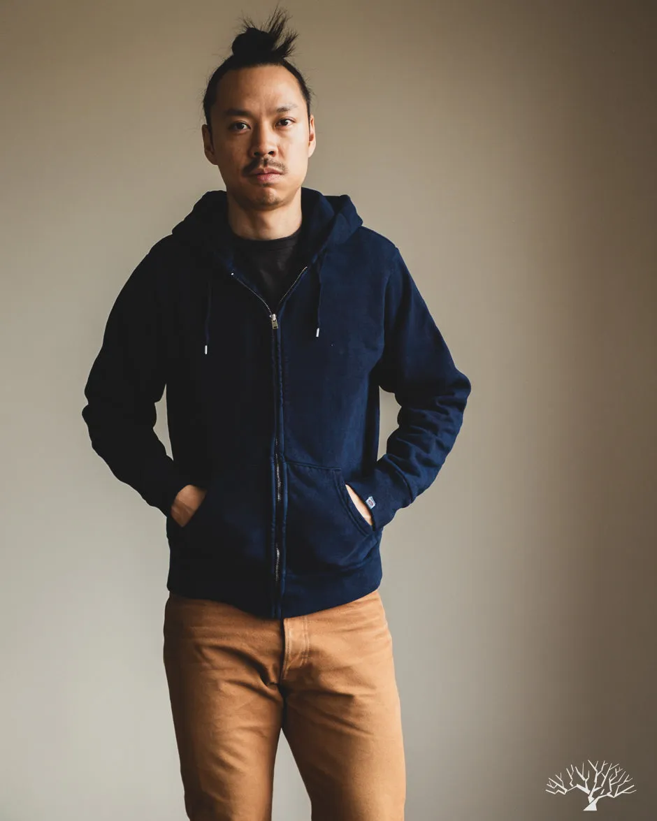 Zip Hoodie Sweatshirt - Indigo